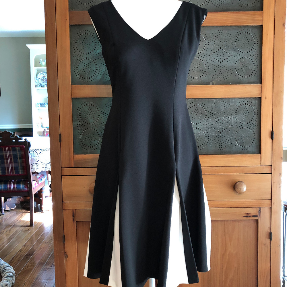 Donna Morgan Little Black (& White) Dress - Size 6